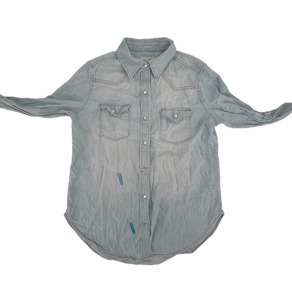 Universal Thread Long Sleeve Jean Shacket Shirt Size XS Women’s - Picture 4 of 5